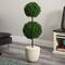 4ft. UV Resistant Boxwood Double Ball Topiary Artificial Tree in Oval Planter